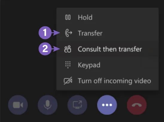 Transfer a Call in Microsoft Teams
