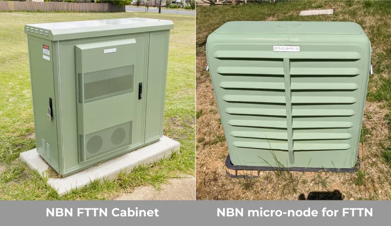 NBN FTTN node cabinet beside a street